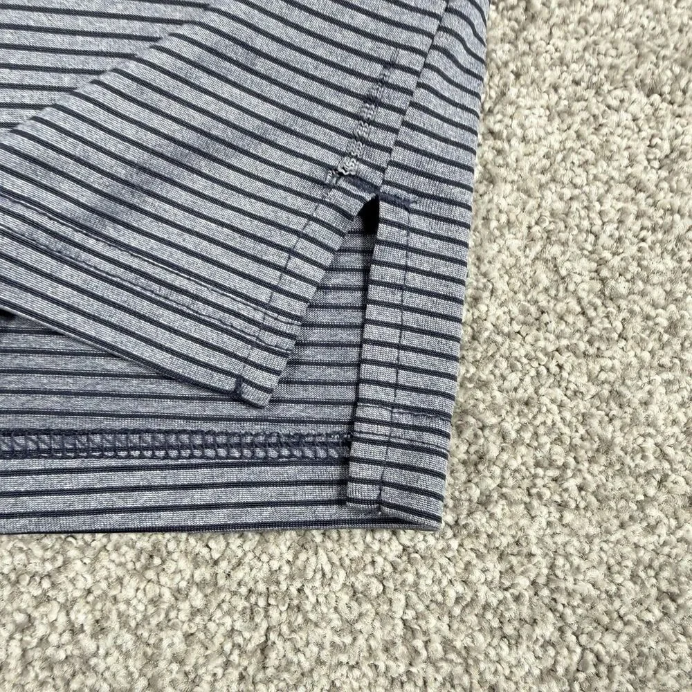Adidas Golf Feeder Stripe Polo Shirt Mens Performance Stretch Blue Size 2XL XXL